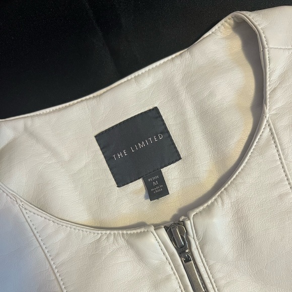 The Limited Women's Off White Leather Jacket - Picture 3 of 5